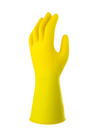 Yellow Rubber Gloves (Household) - Large (10 pairs)